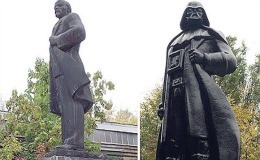 Ucrainenii l-au îmbrăcat pe Lenin în Darth Vader